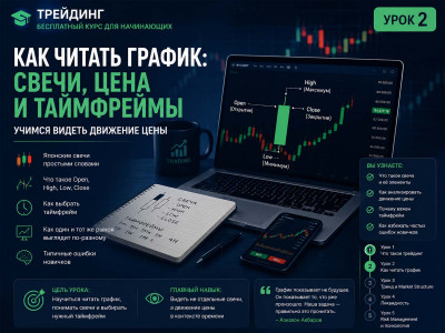 Урок 2. Как читать график: свечи, цена и таймфреймы
